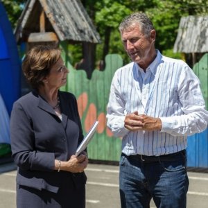 Presseauftakt: Alexander Brochier und Staatsministerin Emilia Müller, Schirmherrin WerteRaum 2017